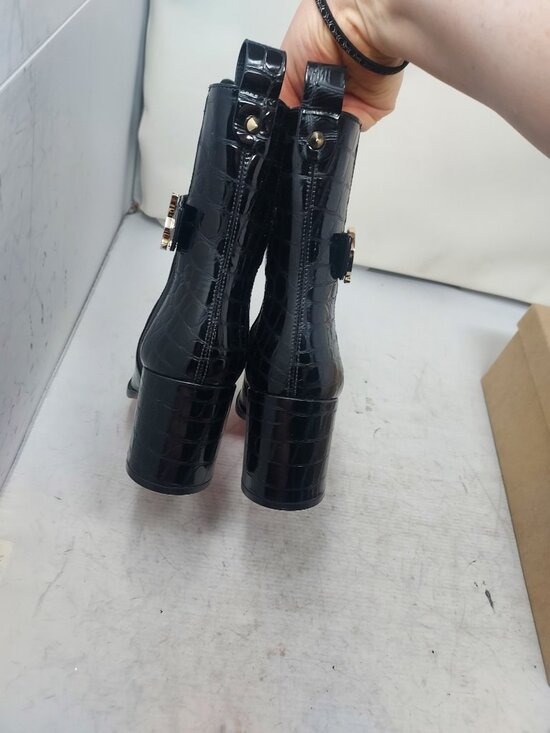 Christian Louboutin CL Black Crocodile Heel Chelsea Boot - Picture 11 of 12